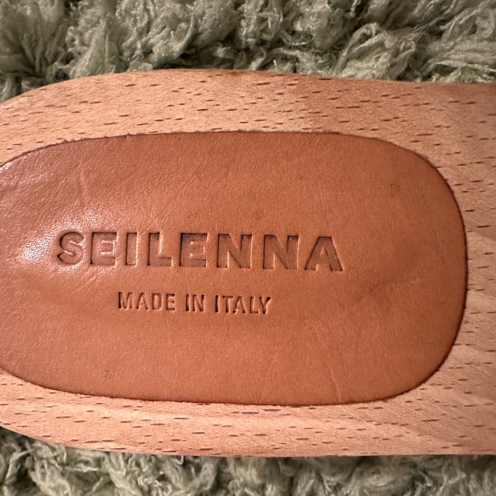 SEILENNA WOOD SOLE SLIDE SANDAL Mulitcolored Size 37 - Picture 5 of 9